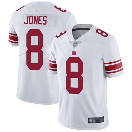 Men New York Giants 8 Daniel Jones White Vapor Untouchable Limited Player Football NFL Jersey